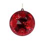 Diamond Round Hanging Decoration - Red - 13cm