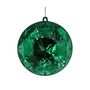 Diamond Round Hanging Decoration - Green - 13cm