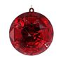Diamond Round Hanging Decoration - Red - 16cm