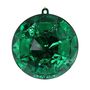 Diamond Round Hanging Decoration - Green - 16cm