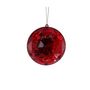 Diamond Round Hanging Decoration - Red - 10cm
