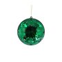 Diamond Round Hanging Decoration - Green - 10cm