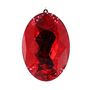 Diamond Round Hanging Decoration - Red - 24cm