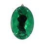 Diamond Round Hanging Decoration - Green - 24cm
