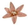 Cosy Furry Poinsettia - Pink - 26cm