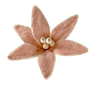 Cosy Furry Poinsettia - Pink - 26cm