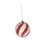 Candyland Striped Baubles x 4 - Pink/White