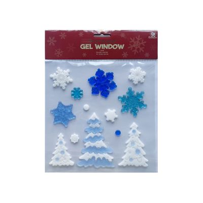 Winter Trees & Snowflakes Gel Window Stickers - Small Pack