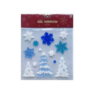 Winter Trees & Snowflakes Gel Window Stickers - Small Pack