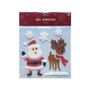 Santa & Reindeer Gel Window Stickers - Small Pack
