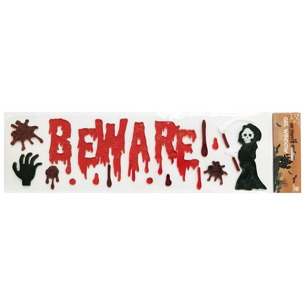 Beware Gel Window Stickers - Large Pack