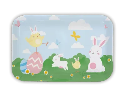 Easter Plastic Serving Tray	