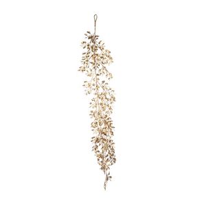 Holly Leaf Trailing Garland - Gold - 170cm