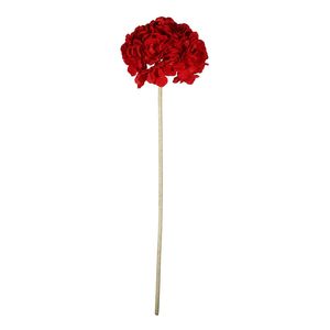 Large Velvet Hydrangea Stem - Red /Gold - H75 x 20cm