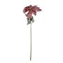 Frosted Velvet Poinsettia Stem - Red - 55 x 20cm