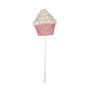 Sparkly Cupcake Pick - Pink/White - 71cm
