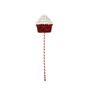Sparkly Cupcake Pick - Red/White - 61cm