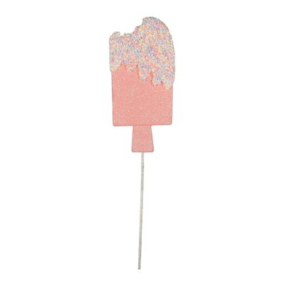 Bite Out Ice Lolly with Beaded Sprinkles Pick - Pastel Colours - 70cm