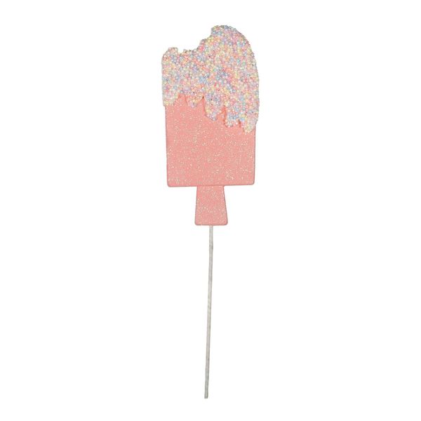 Bite Out Ice Lolly with Beaded Sprinkles Pick - Pastel Colours - 70cm