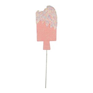Bite Out Ice Lolly with Beaded Sprinkles Pick - Pastel Colours - 70cm