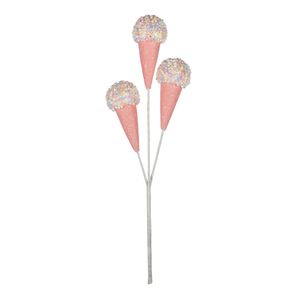 Ice Cream Cone x 3 Spray - Pink Cone - 53cm