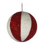 Candyland Striped Bauble - Red/White - 30cm