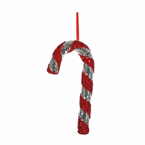 Candy Cane - Red/Silver - 30cm
