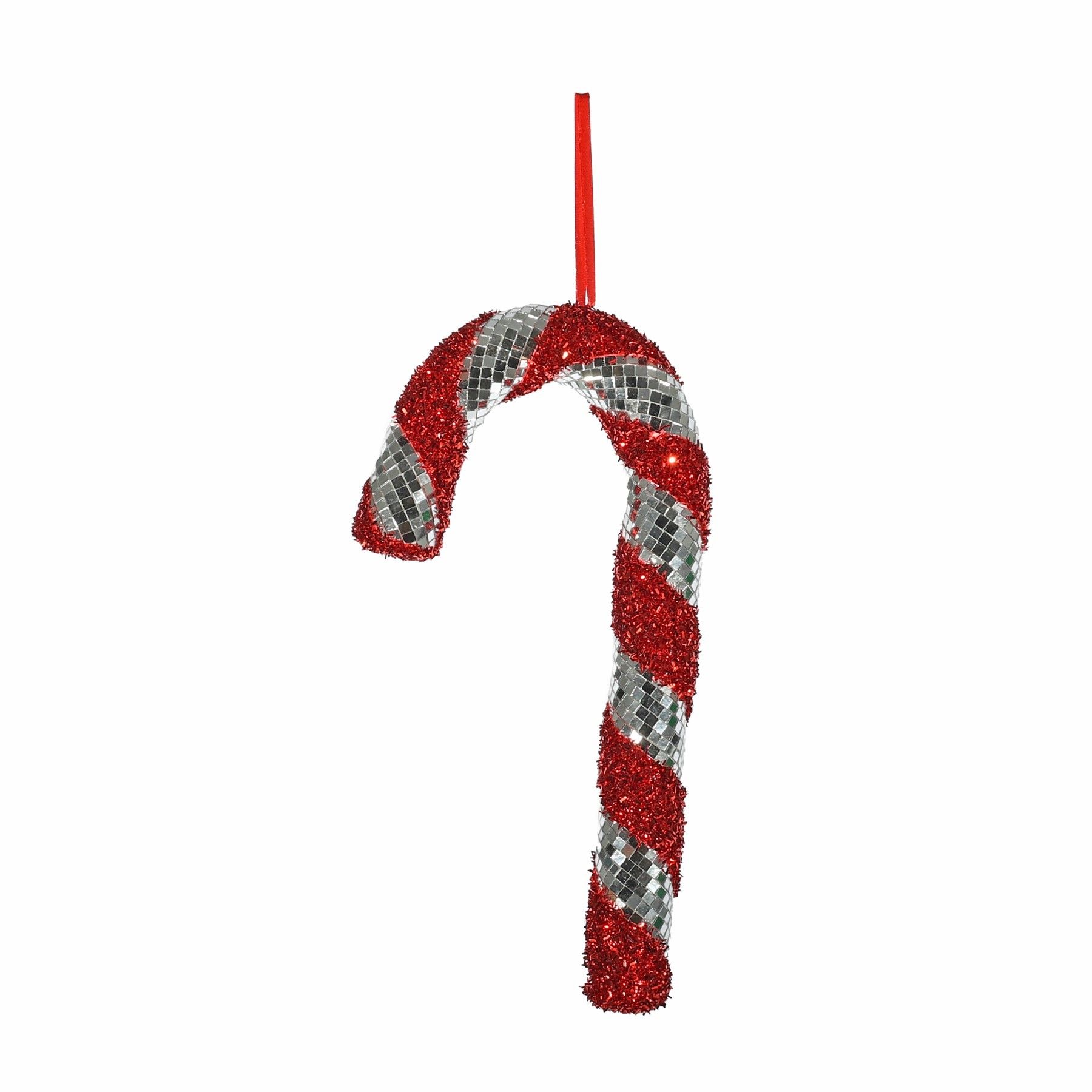 Candy Cane - Red/Silver - 30cm