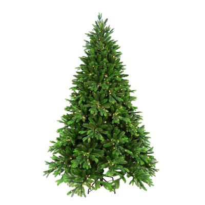 Vermont 8 FT Spruce Christmas Tree 3493 Tips - Pre Lit -750 Lights