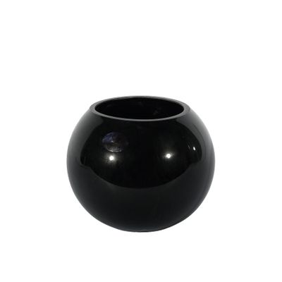 Bubble Ball Vase - Black Gloss - H10x7.5cm