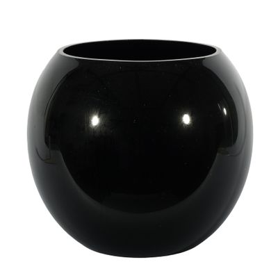 Bubble Ball Vase - Black Gloss - H21x24cm