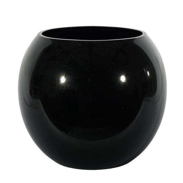 Bubble Ball Vase - Black Gloss - H21x24cm