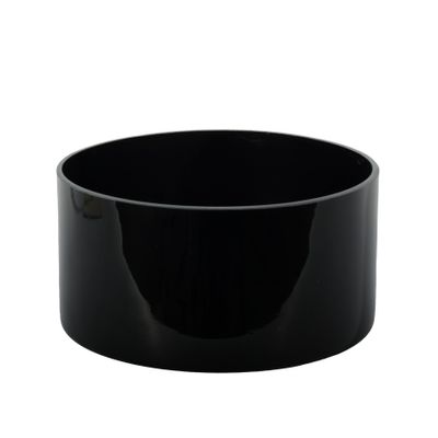 Shallow Cylinder Bowl - Black Gloss -H10x20cm