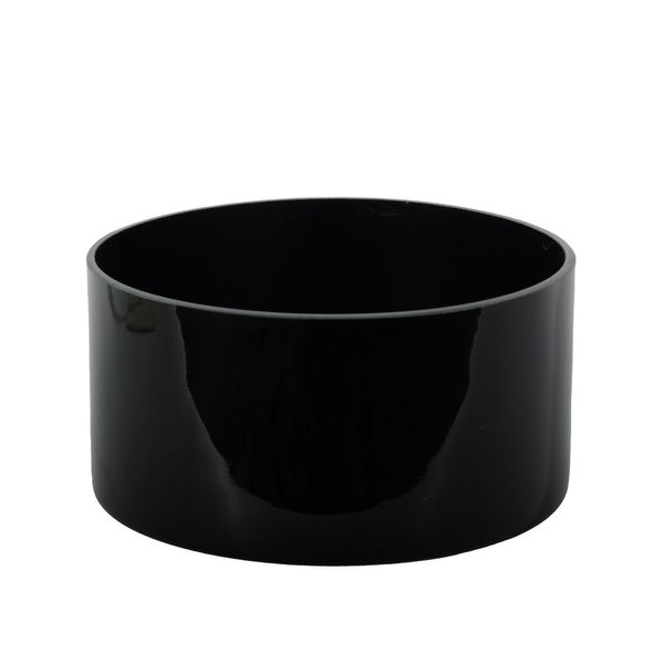 Shallow Cylinder Bowl - Black Gloss -H10x20cm