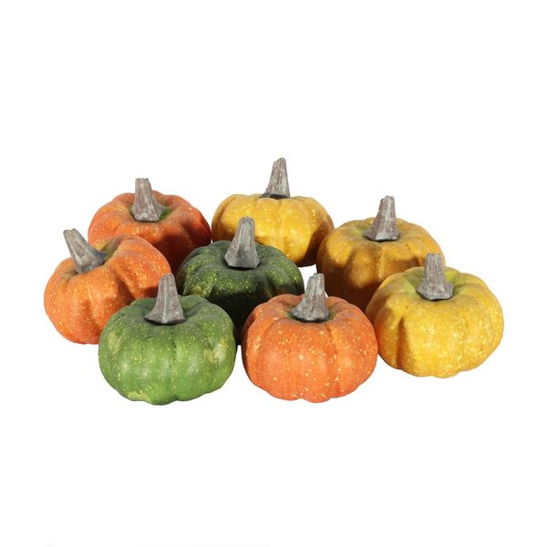 Bag of 8cm Pumpkins - Assorted Colours - x 8