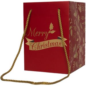 Hand Tie Gift Bag (Tall) � Jolly Holly �Merry Christmas�_1