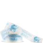 25mm Organza Message Ribbon  Welcome Baby Pram (Blue)_1