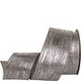 63mm Wired Edge Ribbon  Glitz (Silver)