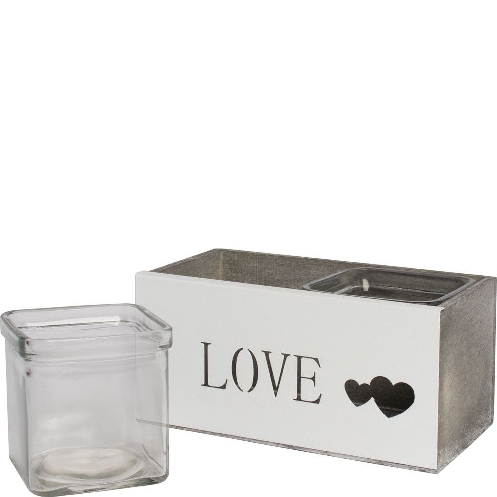 Love Me Do Glass Vases & Display Box