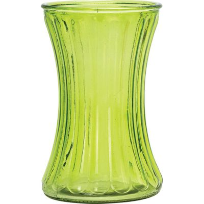 Hand Tie Hour Glass Pencil Pleat Vase  Green_1