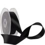 25mm Satin Double Faced Ribbon  Black