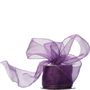 Mauve 60mm Wired Edge Plain Organza Ribbon