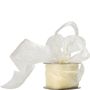 Ivory 60mm Wired Edge Plain Organza Ribbon