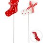 Red & White Jolly Stockings Cardette Picks