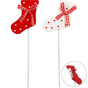 Red & White Jolly Stockings Cardette Picks