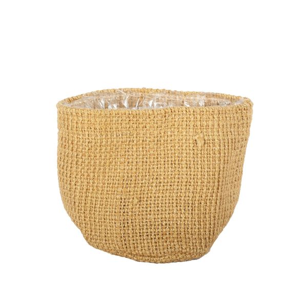 Jute Nursery Basket with Liner - 12x12cm