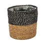 Seagrass Basket with Liner ( Natural & Black ) Dia16 x 16cm