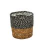Seagrass Basket with Liner ( Natural & Black ) Dia12 x 12cm