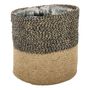 Two-Tone Jute Braided Rope Basket ( Black & Natural ) Dia20 x H20cm