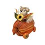 Squirrel in a Pumpkin Car - H15 x L11cm